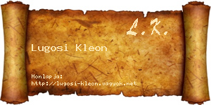 Lugosi Kleon névjegykártya